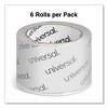 Universal Extra-Wide Moving and Storage Packing Tape, 3" Core, 2.83" x 54.7 yd, Clear, 6/Pack - 2 of 4
