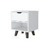 Vynxaria 1-Drawer Nightstand with Open Shelf ¨C Modern Elegance for Any Space - 2 of 4