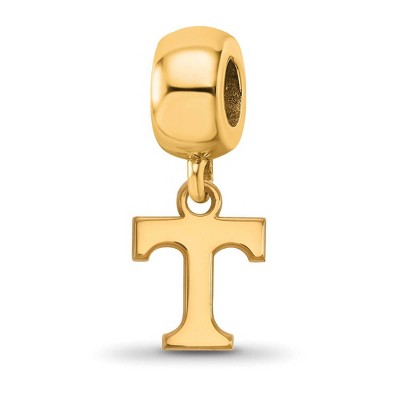 Black Bow Jewelry 14k Yellow Gold Plated Sterling Silver Tennessee Volunteers NCAA Bead Charm