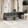 vidaXL 8 Piece Patio Sofa Set with Cushions - Gray Poly Rattan - 8 Piece, Gray, Without Storage - 2 of 4