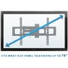 Mount-It! Articulating TV Wall Mount Arm, Fits 32-70 Inch TVs, Up to VESA 600x400, 17 Extension from Wall, 77 Lbs Capacity - 3 of 4