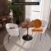 LeisureMod Verve 24" Sqaure Dining Table - Modern MDF Top with Black Pedestal Base Accent Cafe Table for Kitchen, Home, and Cafes - 3 of 4