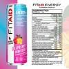 FITAID ENERGY Raspberry Hibiscus, 200mg Natural Caffeine plus BCAAs, Quercetin, Electrolytes, Omega-3s, only 15 Calories 12 Fl Oz (Pack of 24) - 3 of 4