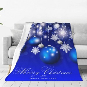 Lomsoe Christmas Pine Tree White Winter Couch Throw Blanket Flannel Soft Blanket for Living Room Bed Sofa Travel Office Camping. - 1 of 4