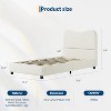 Kids Platform Bed with Upholstered Boucle Headboard, Low-Profile, Wood Slats, Noise-Free, No Box Spring Needed, Easy Assembly - 2 of 4