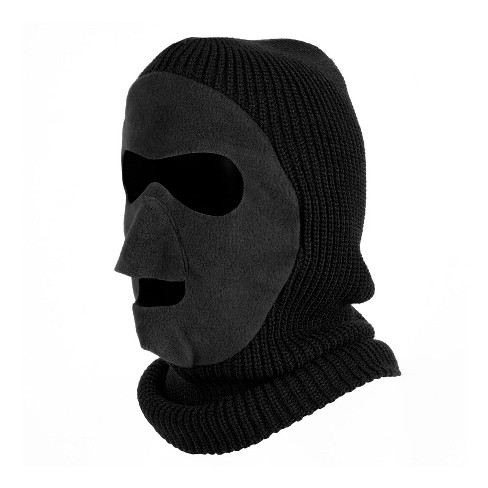 Muk Luks Quietwear Unisex Knit And Fleece Patented Mask, Black, One ...
