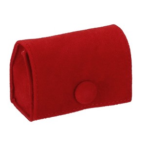 Unique Bargains Velvet Cloth Buckle Closure Portable Jewelry Holder for Rings Earrings - 1 of 4