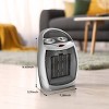 Kismile Electric Space Heater, Portable Heaters for Indoor Use, Engineered for Small Rooms, with Handle, Dual Heating modes 750W/1500W - 3 of 4