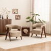 YOUNIKE Modern Accent Arm Chair Fabric Living Room Chairs Comfy Lounge Sofa Reading Chair 27.56" W x 23.62" D x 27.95" H with Wood V-Leg - 2 of 4