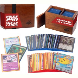Monster Wooden Double Deck Box - Holds 250 Sleeved Cards- Compatible w Pokemon, Yugioh, Magic the Gathering & All Trading TCG Game, Gift - 1 of 4