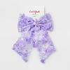 Girls' Sequin Flowers Bow Barrette Clip - Cat & Jack™ Lavender: Hair Styling, Fashion, Recycled Polyester - 2 of 4