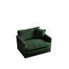Chenille Single Seat Sofa with Toss Pillow, Deep Cushioned Reading Armchair with Modular Design for Living Room & Bedroom-Cuddlewood - 3 of 4