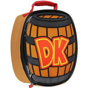 Nintendo Donkey Kong DK Barrel Shaped Insulated Lunch Bag Tote - 1 of 4