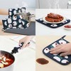 REGALWOVEN Cotton Heat Resistant Stain-Resistant Oven Mitts 2 Pcs with Pot Holders 4 Pcs 11x7.1inch - 4 of 4