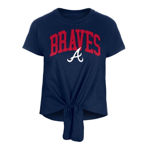 Mlb Atlanta Braves Women s Front Knot T shirt Target