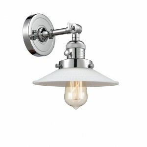 Halophane - 1 Light Wall Sconce In Industrial Style-8 Inches Tall and 8.5 Inches Wide - 1 of 1