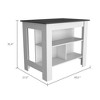 Kitchen Island with Three Shelves and Four Legs - 4 of 4