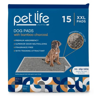 Pet Life Unlimited Odor Controlling Training Pads with Charcoal for Dogs - XXL - 15ct
