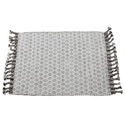 2'x3' Rectangle Hand Made Outdoor Woven Accent Rug Gray - Foreside Home & Garden