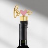 Unique Bargains Bottle Stoppers Heart with "Love" Zinc Alloy PTR Rose 3.54"x1.77"x0.79" 1 Pc - 2 of 3