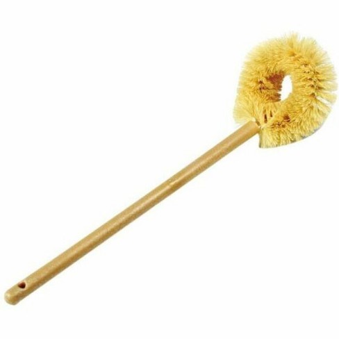 Commercial-Grade Toilet Bowl Brush, 17 Handle, Brown