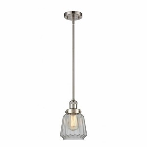 Chatham - 1 Light Stem Hung Mini Pendant In Art Deco Style-8 Inches Tall and 7 Inches Wide - 1 of 1