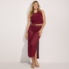 Lands' End Women's Cotton Open Knit Maxi Swim Cover-up Skirt - 4 of 4