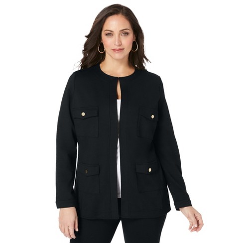 Plus size outlet military blazer