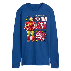 Men's - Marvel - Iron Man Action Figure Long Sleeve Graphic T-Shirt - 1 of 4