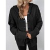 Coolmee Women's Front Button Hooded Sweater Outwear Cable Knit Long Sleeve Cardigan - 3 of 4