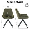 DYHOME Dining Room Chairs Set of 2, Mid Century Modern Kitchen Swivel Upholstered Dining Chair - 2 of 4