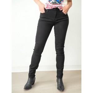 Women's Longer Length Slim Straight Jean - JUST BLACK DENIM - 1 of 4