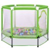 DSVIMOY 55" Kids Trampoline Bouncing Jumping Mat, Recreational Trampoline with Enclosure Net, Green, 55"*55"*43" - 2 of 4