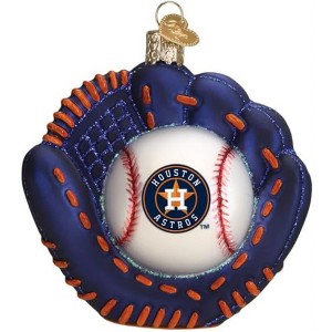 Old World Christmas Blown Glass Ornament for Christmas Tree, Houston Astros Baseball Cap - 1 of 4
