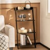 Costway 4-Tier Ladder Shelf Leaning Bookshelf withAnti-falling Baffle Wood Bookcase Black/White - 4 of 4