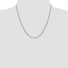 Black Bow Jewelry 1mm, 14k White Gold, Solid Franco Chain Necklace - 2 of 4