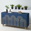 Modern Fluted 4-Door Sideboard Buffet Cabinet with Adjustable Shelves, Gold Accents and Storage for Kitchen Dining Living Room - 2 of 4