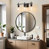 POWLIG 3-Light Black Vanity Light, 20 inch Modern Bathroom or Bedroom Mirror Light - 3 of 4