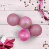 Northlight Shatterproof 4-Finish Christmas Ball Ornaments 3.25" (80mm) - Bubblegum Pink - 32ct - 2 of 4