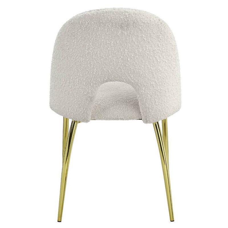 20&#34; Fadri Accent Chair Teddy Faux Shearling/Mirrored Gold Finish - Acme Furniture, 5 of 9