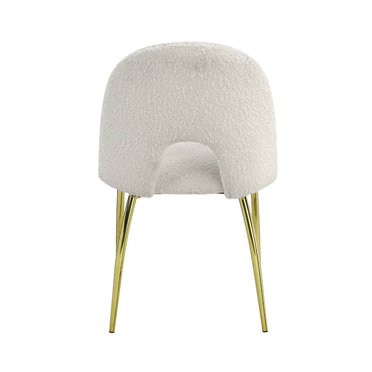 20" Fadri Accent Chair Teddy Faux Shearling/Mirrored Gold Finish - Acme Furniture - thumbnail 5