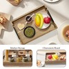 Acacia Wood Tray with Metal Handle, 17 Inch Wooden Tray for Coffee Table Bar, Coffee Tray Wash Tray, Storage Tray for Kitchen Bedroom Bathroom - 4 of 4