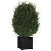 vidaXL Durable Black Garden Planter - 15.7"x15.7"x15.7" Solid Wood Pine - Ideal for Vegetables, Herbs, Flowers - DIY-Friendly with Built-in Drain - 3 of 4
