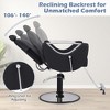 Tangkula Barber Chair Reclining Salon Chair for Hair Stylist w/ Adjustable Height Headrest Black - 3 of 4