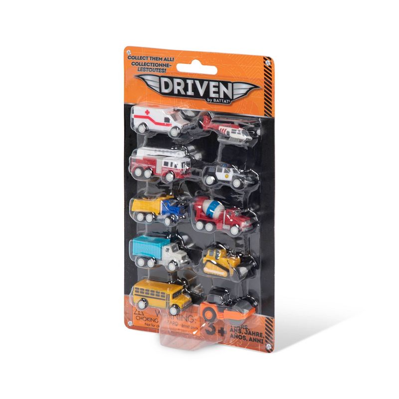 DRIVEN by Battat &#8211; Mini Toy Trucks and Work Vehicles &#8211; Pocket Fleet Multipack - 10 pc, 3 of 18