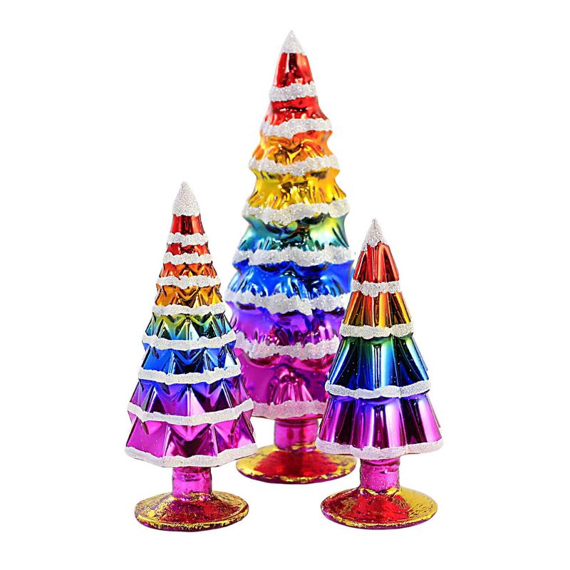 Cody Foster 7.0 Inch Small Rainbow Hue Trees Easter Spring Lgbtq Decorate Decor Village Mantle Tree Sculptures, 1 of 4