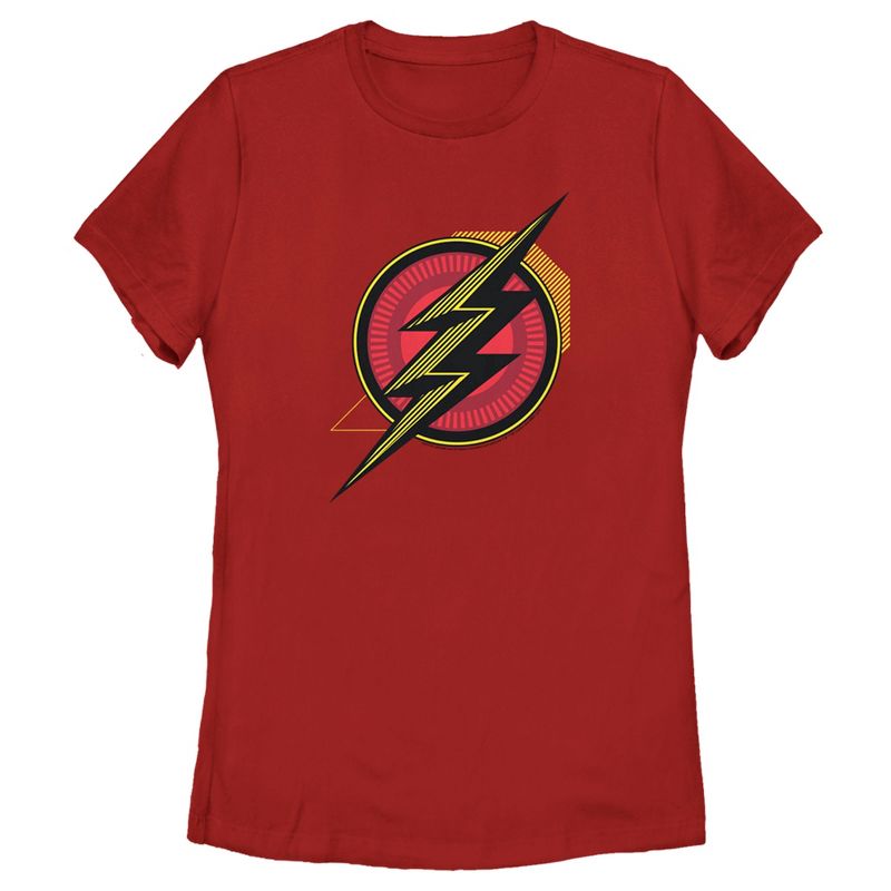 Women's Zack Snyder Justice League The Flash Comic Logo T-Shirt, 1 of 5