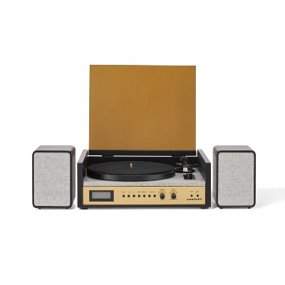 Crosley Coda Shelf System Vinyl Record Player - Black/gold : Target