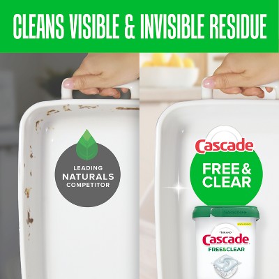 Cascade ActionPacs Free & Clear Dishwater Detergents - Unscented - 47ct