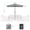 Sonkuki 6.5 FT LED Square Outdoor Patio Umbrella Market Table Umbrella - 3 of 4